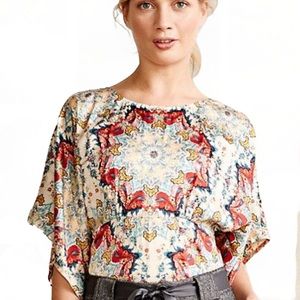 Anthropologie Winter Star Kaleidoscope Print Top